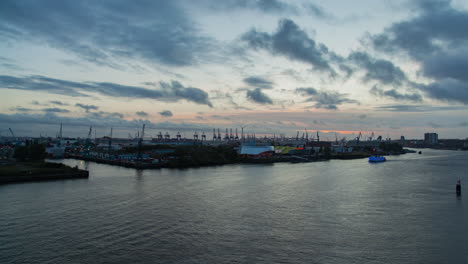 Hamburg-Harbor-Cranes-and-Cityscape
